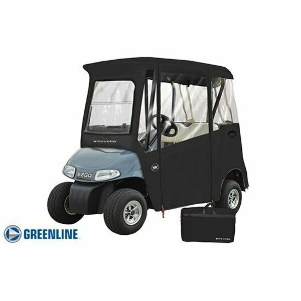 Eevelle Greenline 2 Passenger Drivable Golf Cart Enclosure - Black GLEEZB02